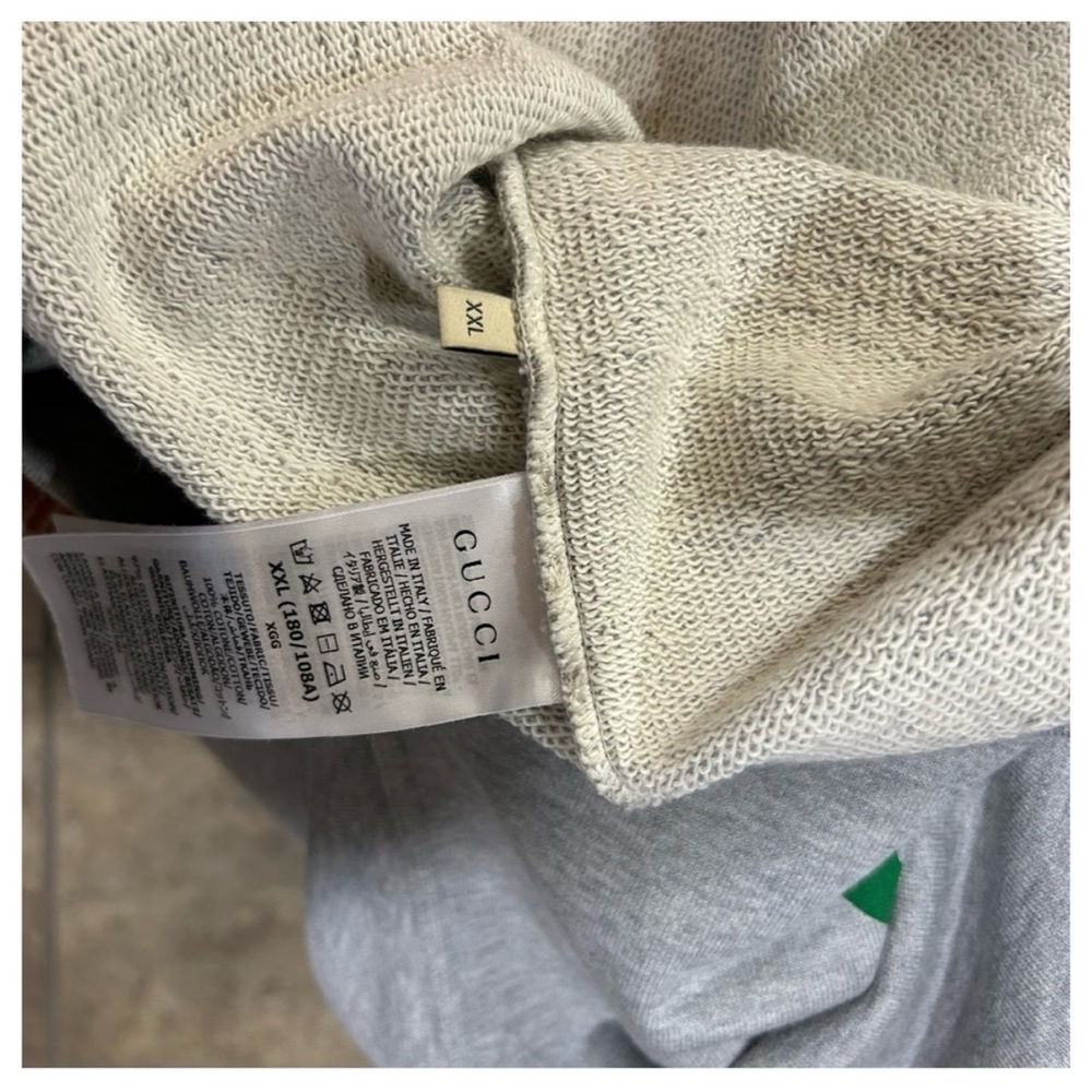 Gucci chain, print jersey, cotton hoodie, size XXL made in Italy - Picture 3 of 5